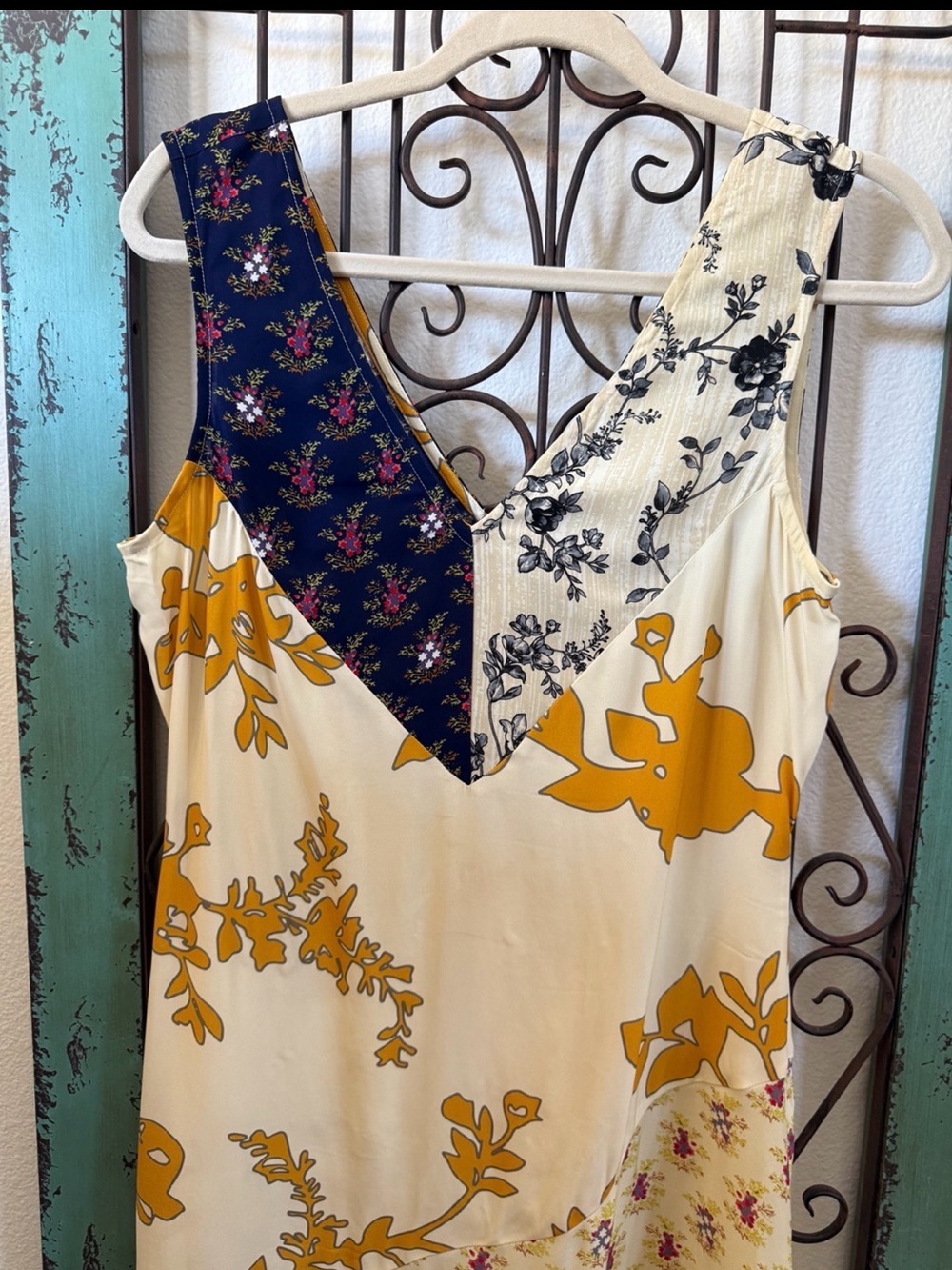 Plenty by Tracy Reese Patchwork Floral Asymmetrical Dress Size Small - Picture 5 of 6